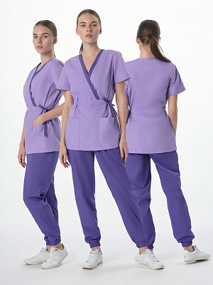 Костюм женский Симпл-001 (тк.Смесовая,120) MedLine, фиолетовый/сирень MedLine в Санкт-Петербурге
