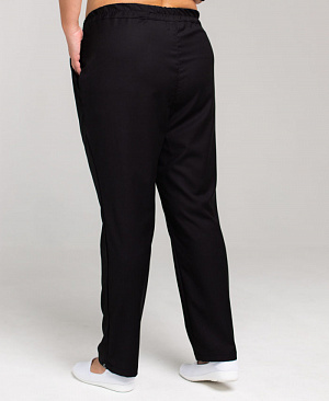 Брюки на резинке с карманами PLUS SIZE, черные