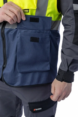 Сигнальный жилет Brodeks KM123, желтый Brodeks в Санкт-Петербурге 6