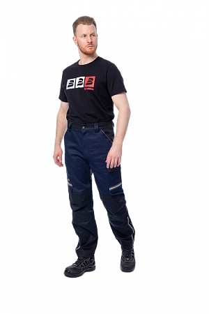 Брюки сварщика 1 класса Brodeks FS 38-01, синий/черный Brodeks в Санкт-Петербурге 8