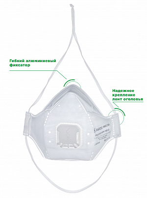 Полумаска фильтрующая трехпанельная с защитой от аэрозолей (респиратор) FR 4110 FFP1 NR D STANDART 2